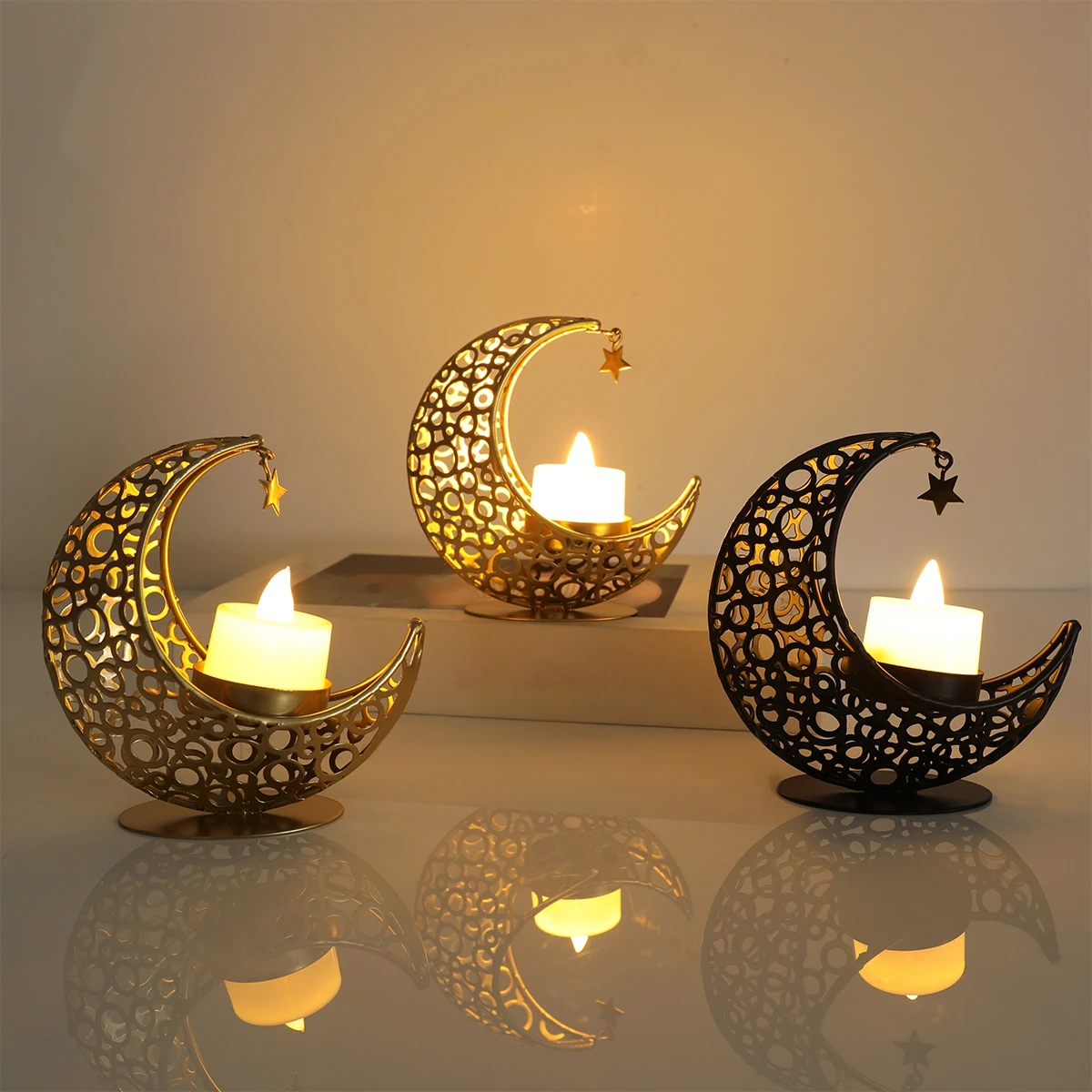 Eid Moon candeliere Islam Muslim Festival Party Moon Star Castle Lantern Ramadan Kareem Ramadan Decoration For Home 2024