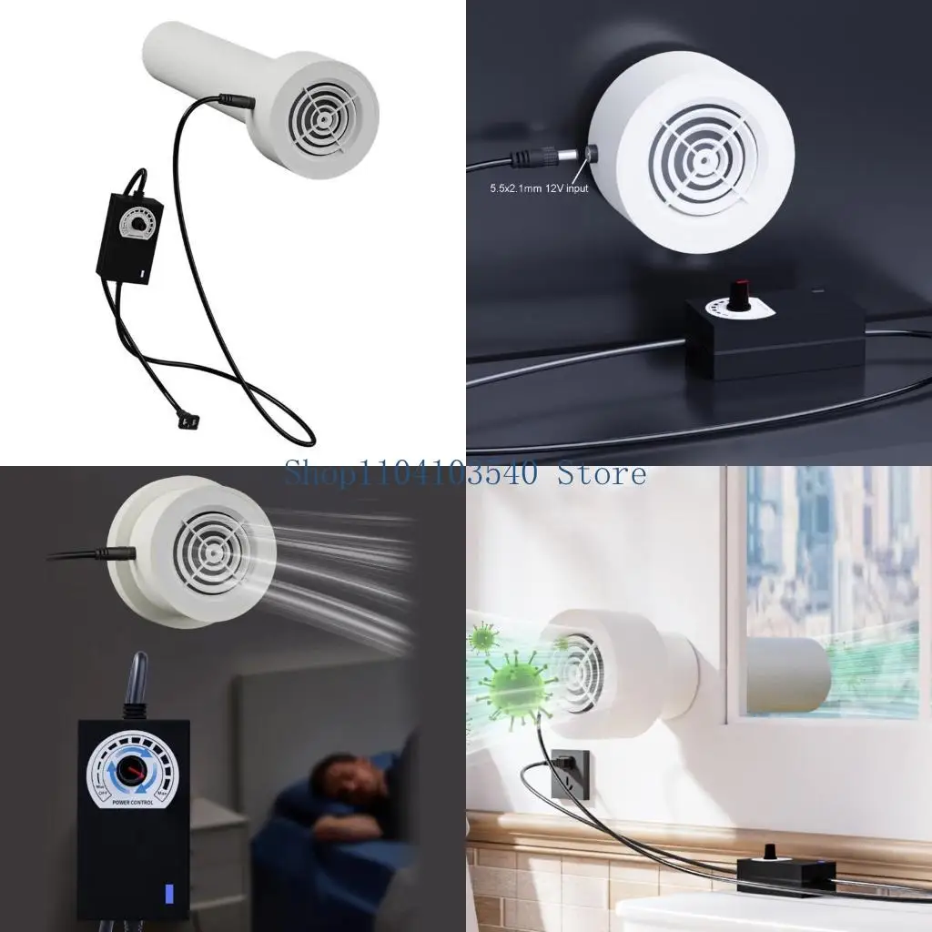 

02DC Compactly 50mm/63mm/75mm Inline Duct Fan Air Vent Fan Boosters for Attics Bathroom Kitchen with Quiet Operations