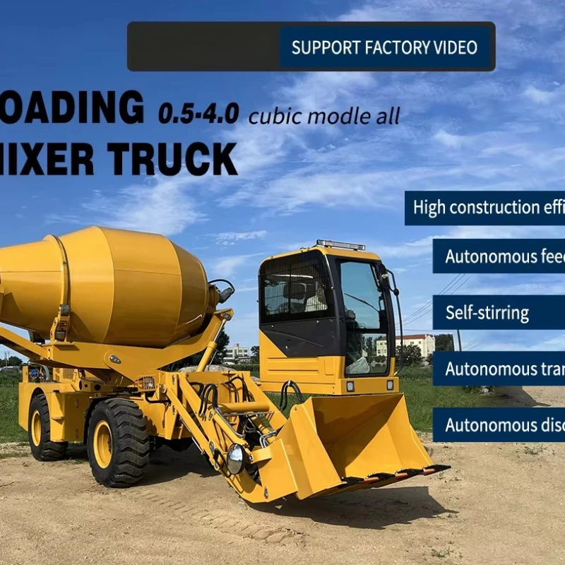 3.5m³ Mobile Portable Self Loading Cement Concrete Mixer Truck Hormigonera