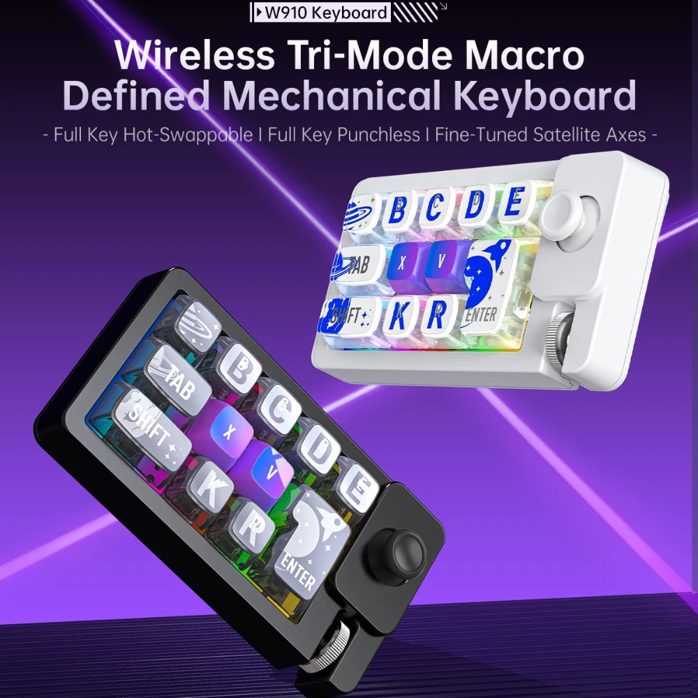 12-Keys Wired Wireless Keyboard Gaming Custom Hot Swap RGB Mini Mechanical Keyboard