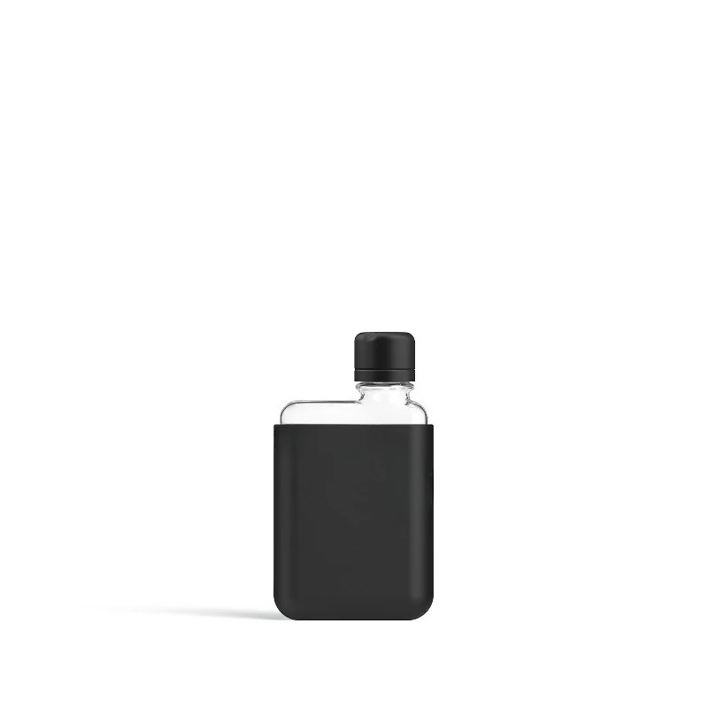 

Containing silicone cover bottle cap, creative flat kettle water bottle paper water cup