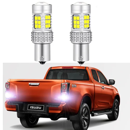 Imagen 1 del producto Bombillas LED Canbus para marcha atrás, luz trasera BLANCA DE 2008 K sin Error, para Isuzu D-MAX Dmax 2019-2020 2021 2022 2023 6000, 2 uds.