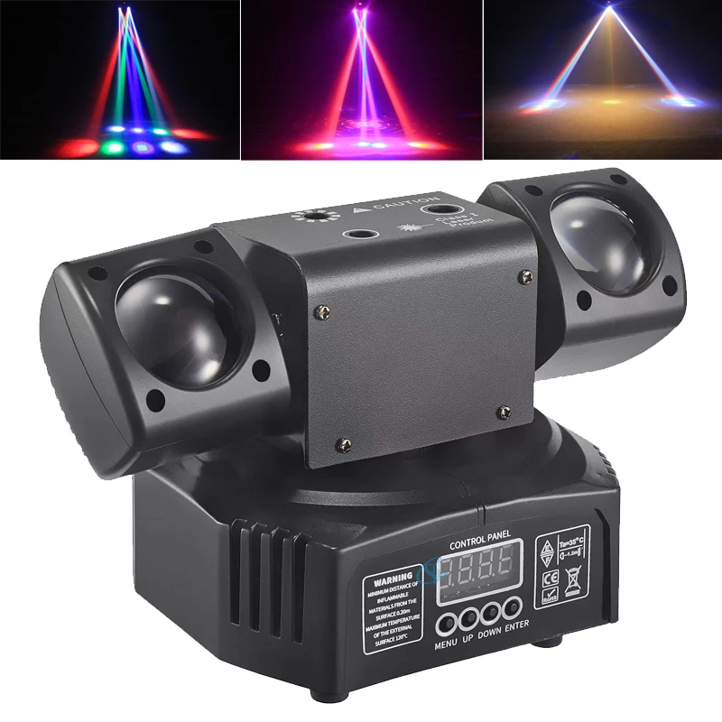 DJ Lighting 36W LED Beam Moving Head Light Gold Strobe Green&Red Laser Party Lamp For Stage Disco Party Show