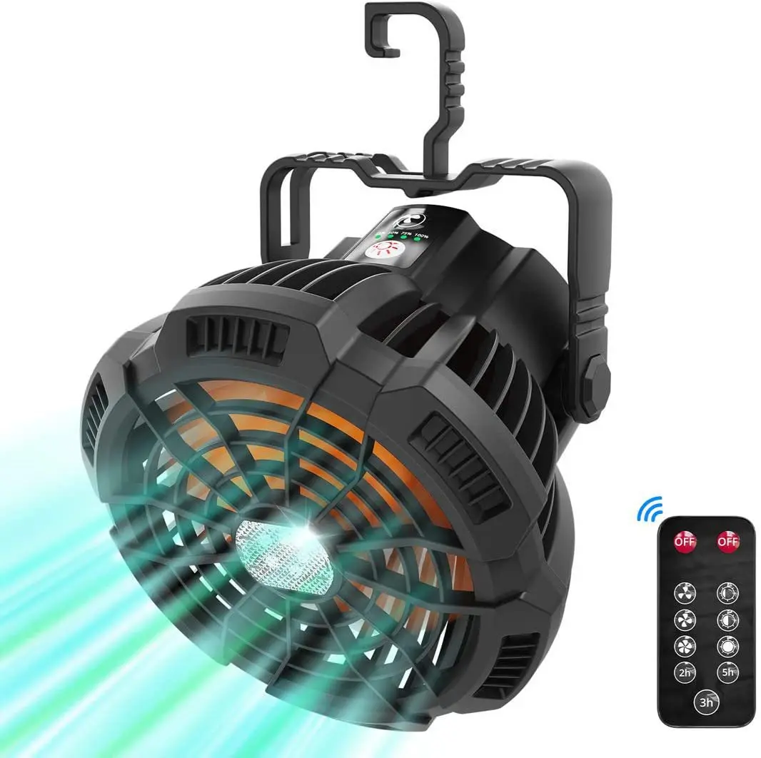 

Outdoor camping fan light portable USB charging small fan camping tent fishing lighting fan light home