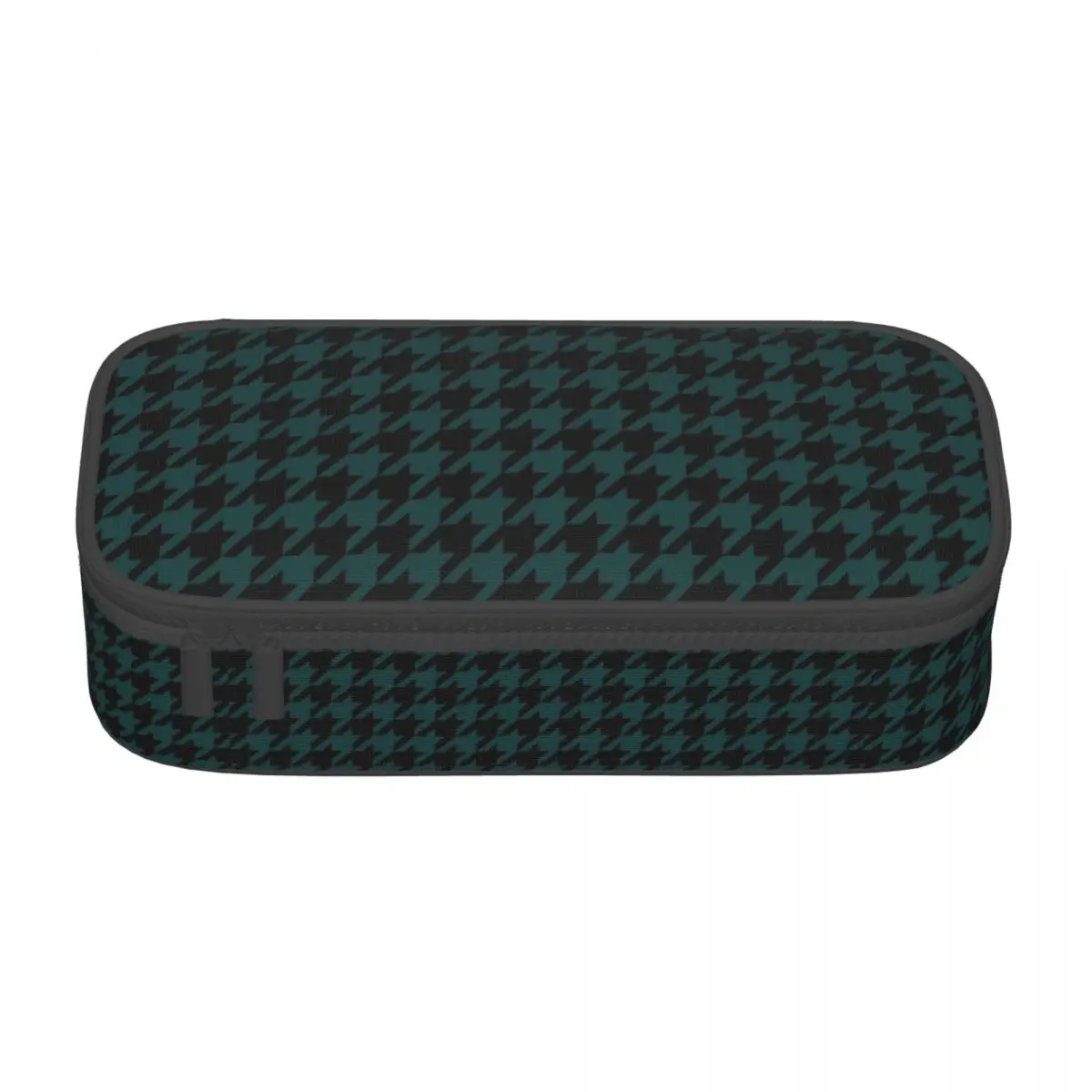 Customized Traditional Houndstooth Pattern Pencil Case for Geometric Dogstooth Plaid Pen Bag Box School Accessories