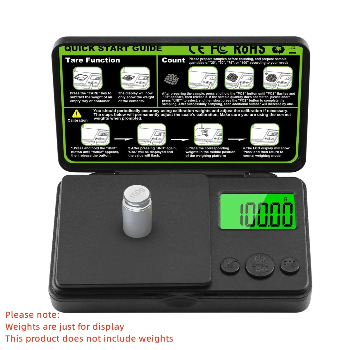 1PCMini electronic digital pocket scale brand new high quality ABS material gold weight scale, portable jewelry pocket scale