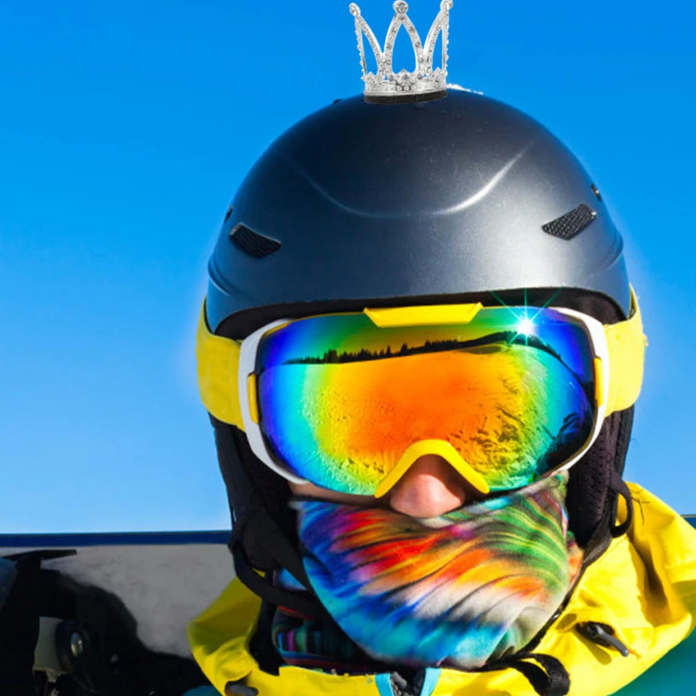 

2 шт., украшение в виде короны для мотоцикла, мини-аксессуары со стразами для девочек и женщин, для скутеров, лыжные шлемы с короной