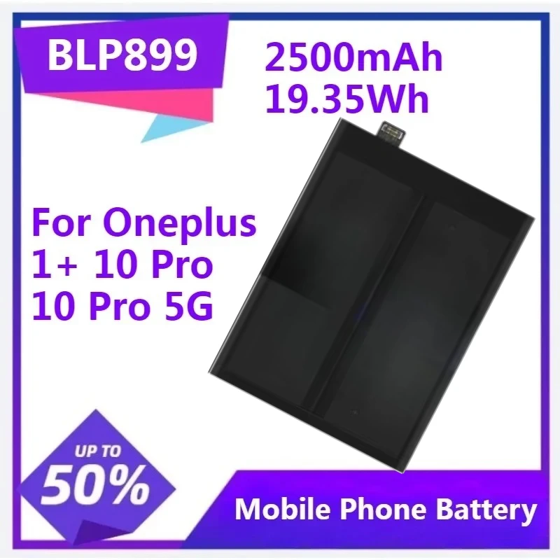 

For Oneplus 1+ 10 Pro 10 Pro 5G NE2210 NE2211 NE2213 NE2215 NE2217 Battery BLP899 Replacement Battery 2500mAh 19.35Wh