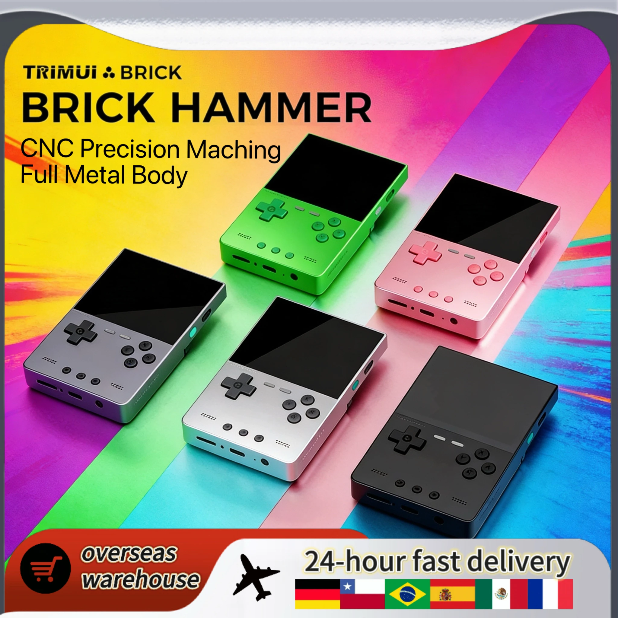 

Портативная игровая консоль TRIMUI Brick Hammer, полностью металлический корпус, 3.2'' IPS-экран, ретро-игры, система Linux, новое устройство для видеоигр.