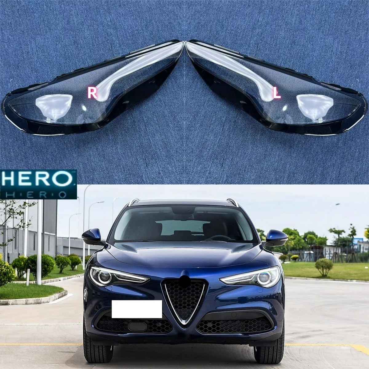 

For Alfa Romeo Stelvio 2017 2018 2019 2020 2021 2022 2023 2024 Auto Accessories Head Lampe Cover Replace The Original Lampshade