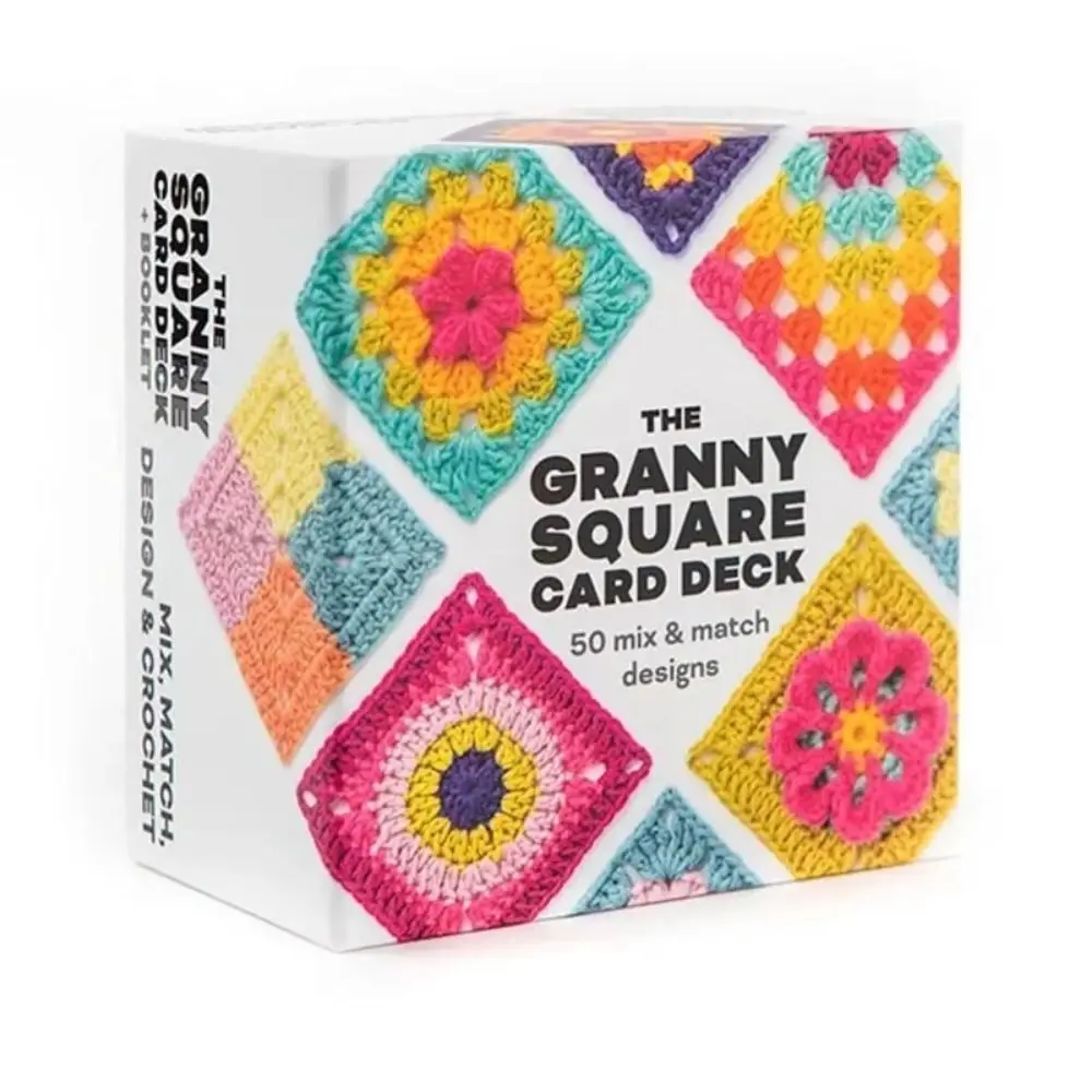 Embroidery Thread Knitted Pattern Cards Set Wrapping DIY Granny Square Card Deck Braided Rope Mix Match Designs Knitting Kit