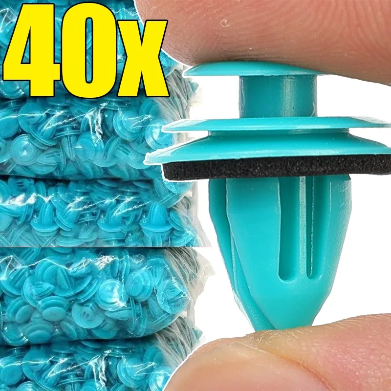 

40~20Pcs Green Car Door Trim Panel Retainer Clip 13mm Plastic Fastener Buckle Auto Push Pin Rivet Universal Vehicle Interior