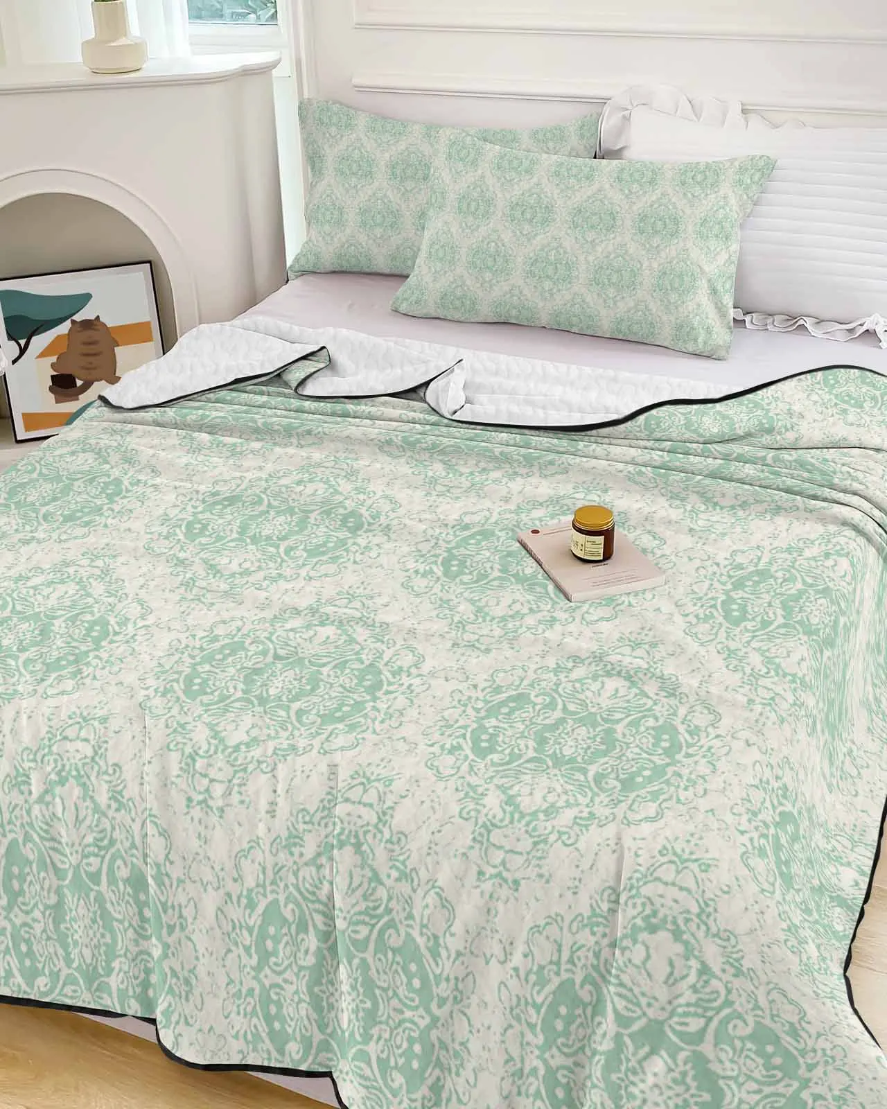 

Ethnic Style Retro Persian Pattern Floral Summer Cooling Quilt Air Condition Blanket Comfortable Lightweight Bedroom Thin Quilt
