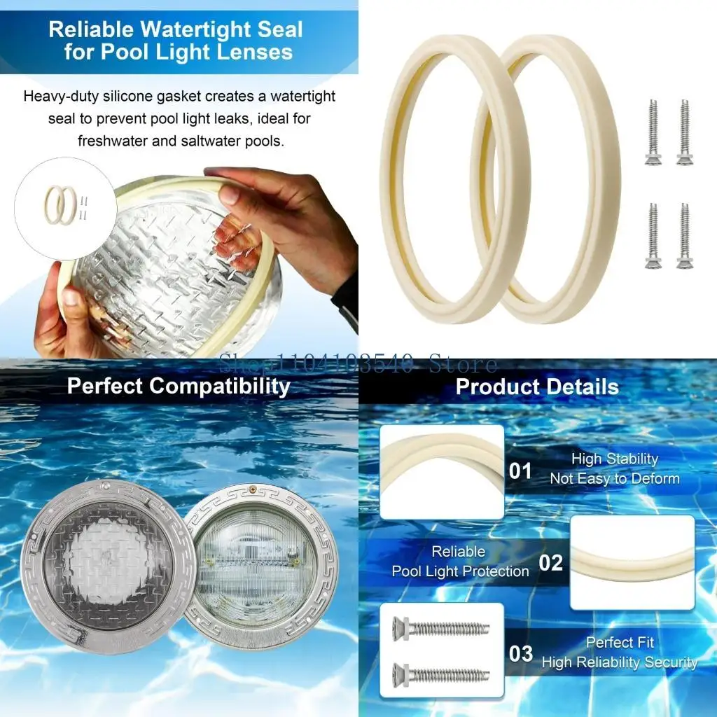 02DC Complete Rubber Washer For Fixing Foggy Or Leaking Pool Light Guide Screws
