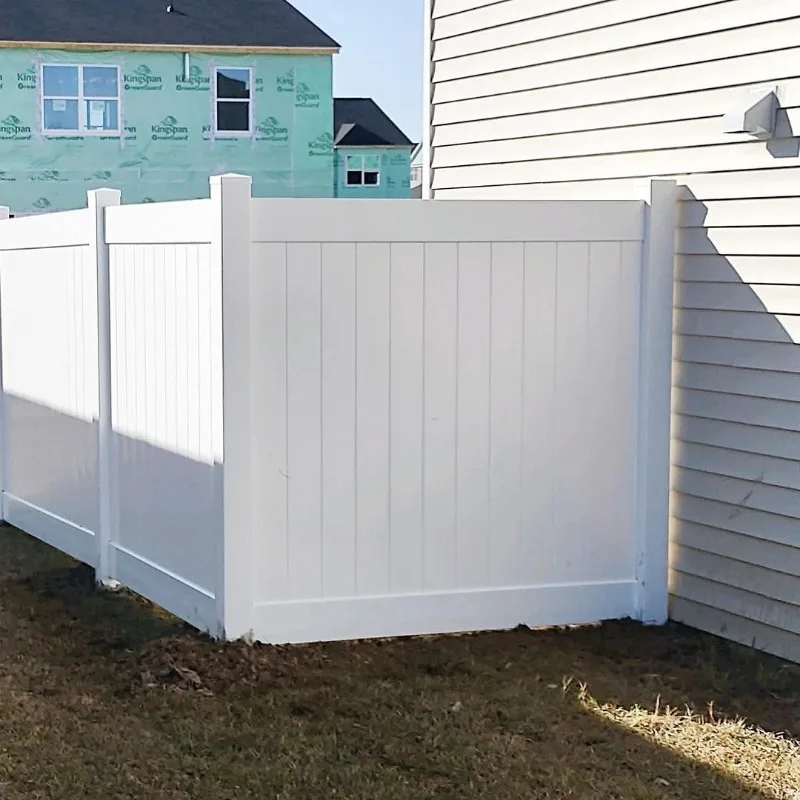 سياج PVC باللون الأبيض مقاس 6 × 8 أقدام، وألواح سياج مطلية بالبلاستيك PVC، وبوابات تعريشة سياج من الفينيل #5