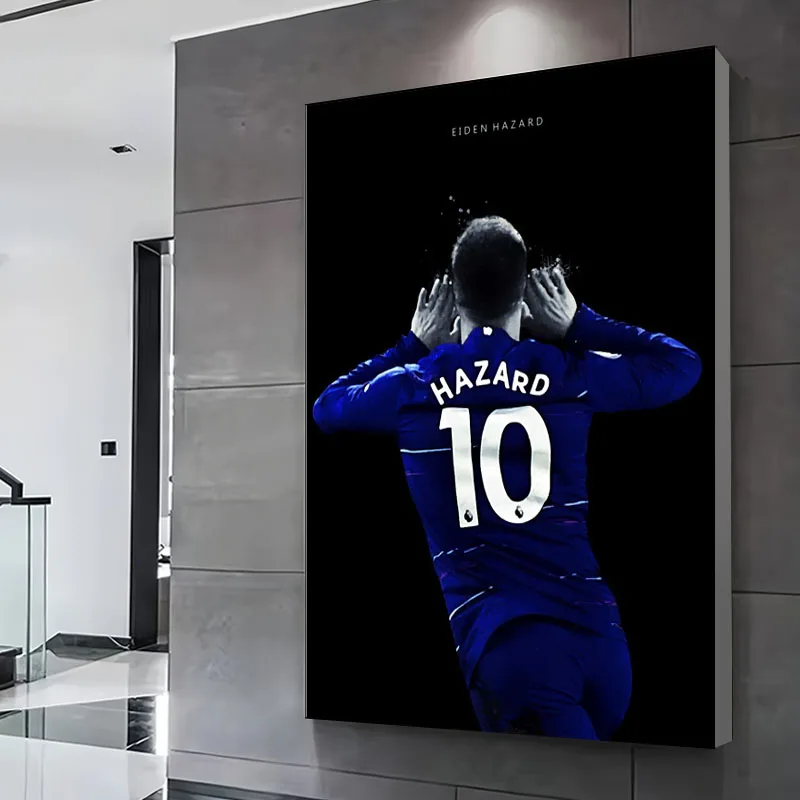 عدن خطر تشيلسي جيرسي يطبع المشارك لاعب كرة القدم مخصص حائط لوح رسم الفن غرفة المعيشة ديكورات المنزل فنون الديكور #2
