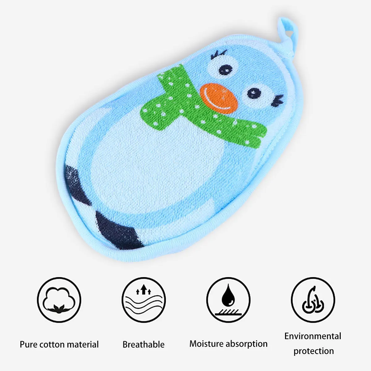 

3Pcs Baby Bath Sponges Cotton Polyester Cartoon Kids Shower Bathing Balls Ergonomic Small Hanging Design Soft Gentle for Babies