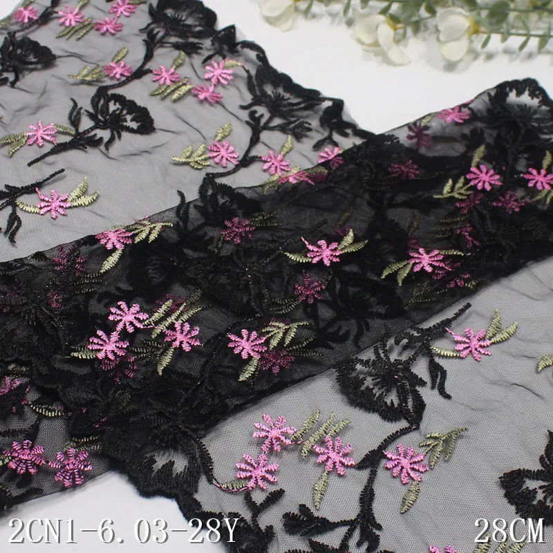 20 Yards Embroidery Lace Fabric Two Tones Lace Trims Garment Clothing Accessories Garters Sewing DIY Craft