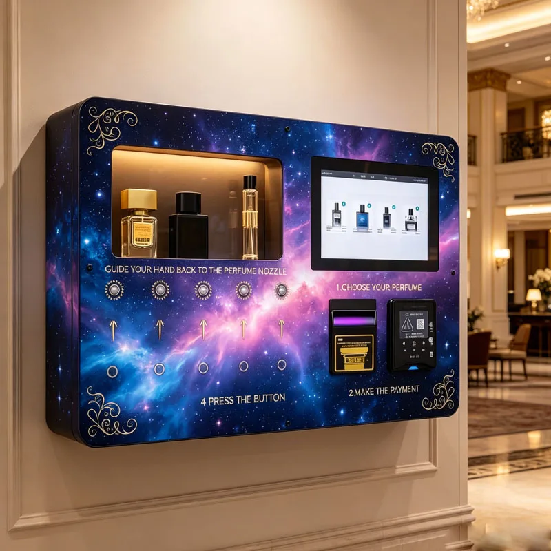 

Wall Mounted Fragrance Display Machine Perfume Sampling System for Luxury Retail Stores Wholesale Customized