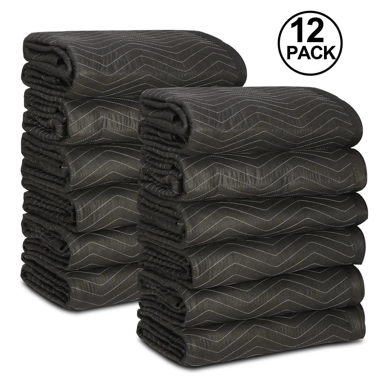 

12 Moving Packing Blankets Ultra Thick Pro Furniture Shipping Pads 72" x 80"