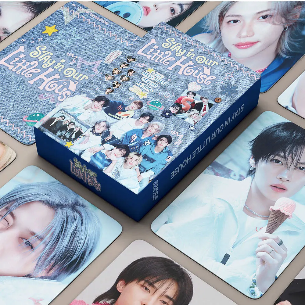 

2026 new 55pcs skzoo stray kids KPOP cards SK 6th Stay In Our Little House Fans Support 55 idols Lee Yong Bok photo cards