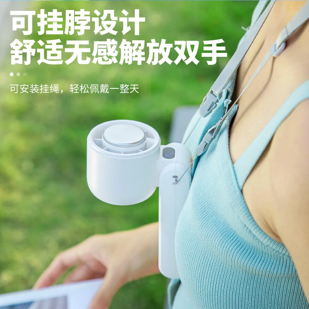 Suitable for650 Violent Fan High Speed Handheld Small  Folding Portable USB Charging  Mini Neck BSMI