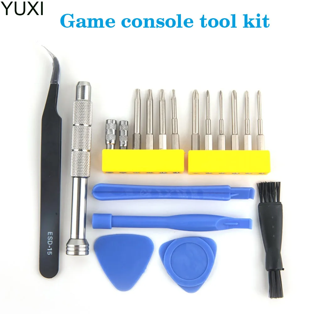 YUXI 1Set Screwdriver Set Repair Tools Kit for  Switch NS XBOX one PS4 slim Wii PSP Gamecube consoles