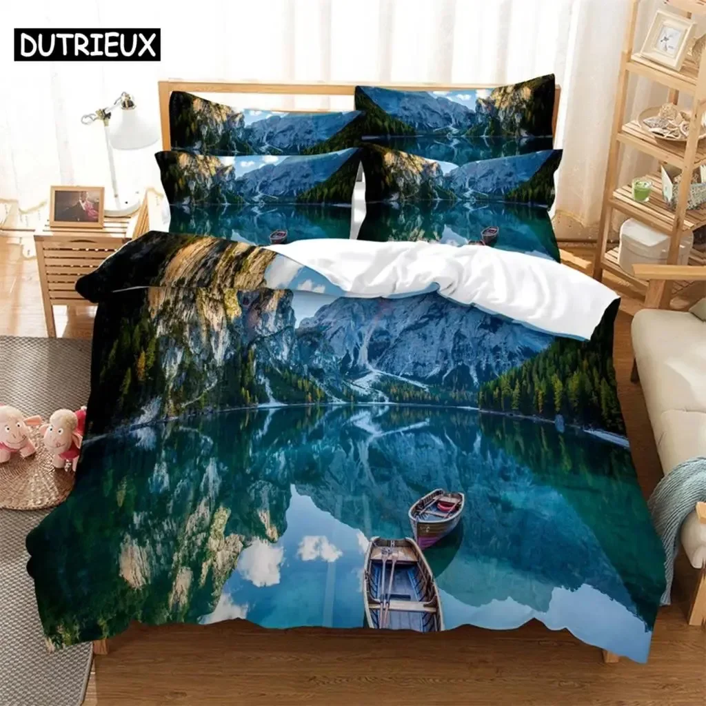 

Rafting 3D Digital Bedding Sets Home Bedclothes Super King Cover Pillowcase Comforter Textiles Bedding Set bed cover set