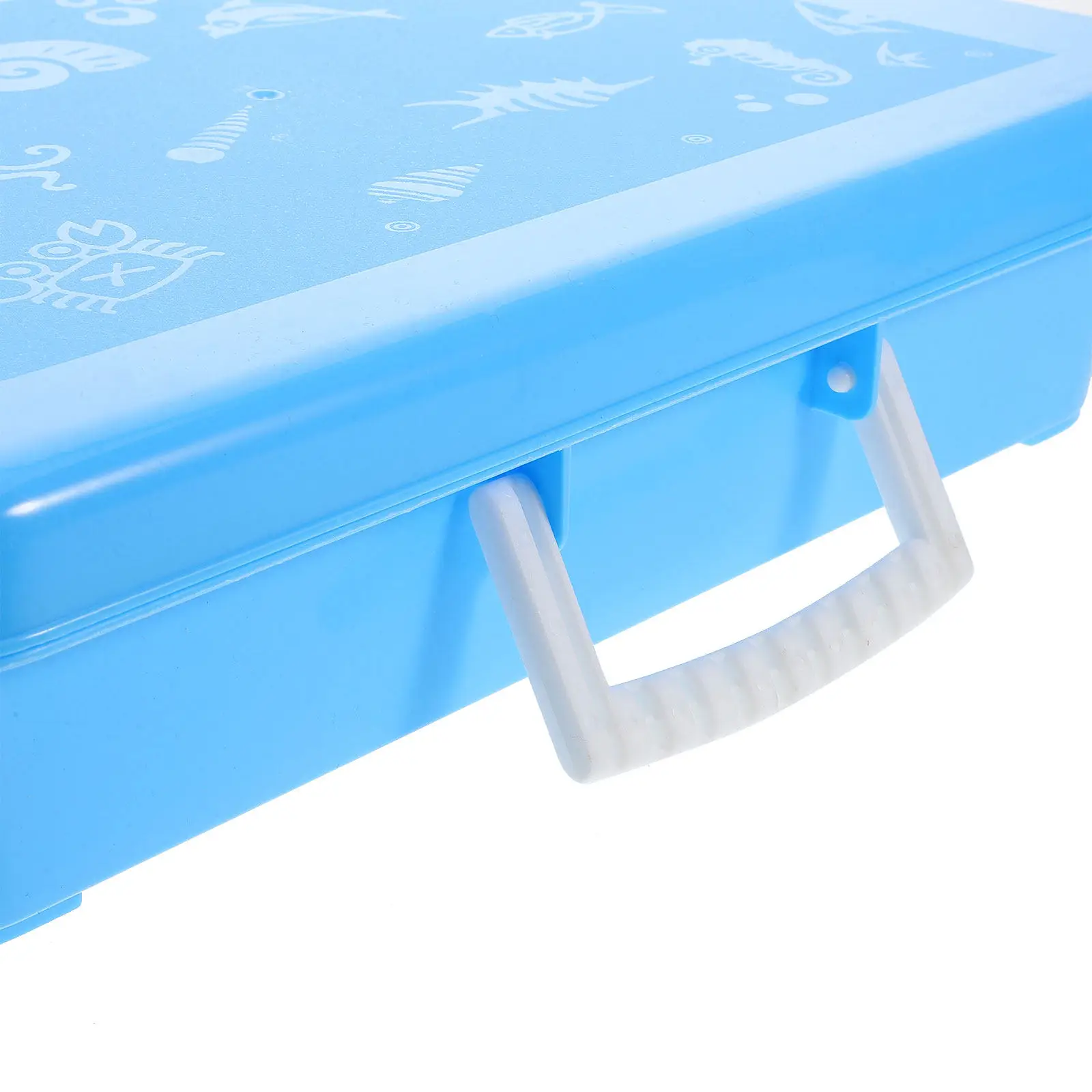 Portable Sandbox with Lid Handle Plastic Tray Case Multifunctional Storage Bin for Indoor Outdoor Sand Play Activities