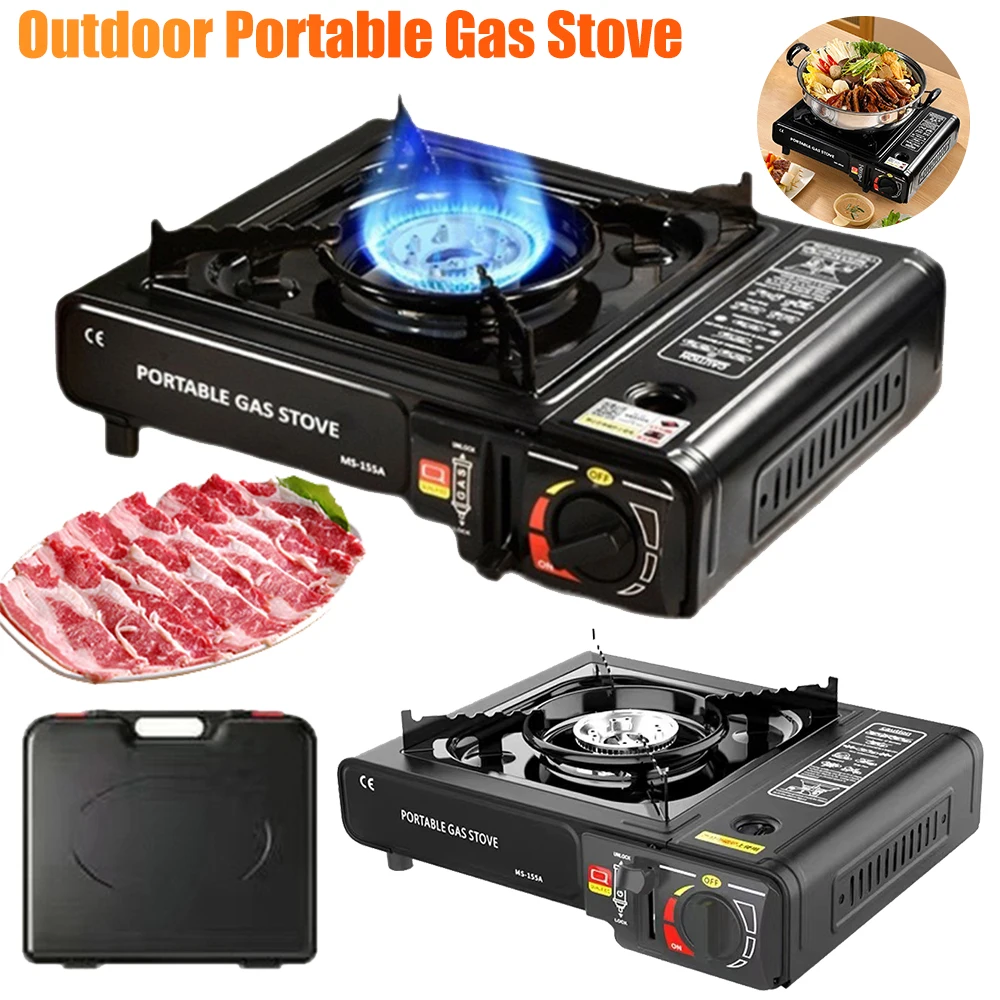 

Camping BBQ Gas Stove Cooking Tools Portable Cassette Furnace Barbecue Accessories Gas Cartridge Cooker Outdoor Gas Burner