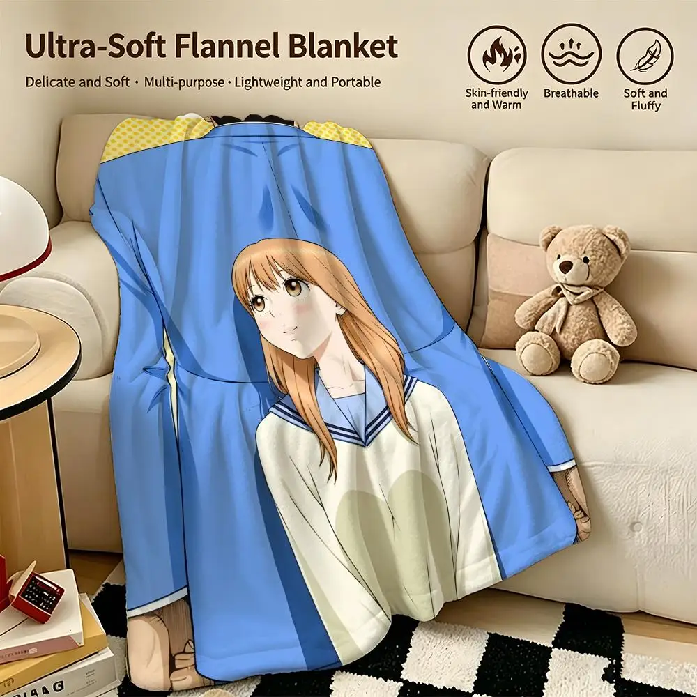 anime O-Ore Monogatari-I Throw Warm Soft Flannel Blanket, Multi-use for Sofa Bed Camping Travel Nap