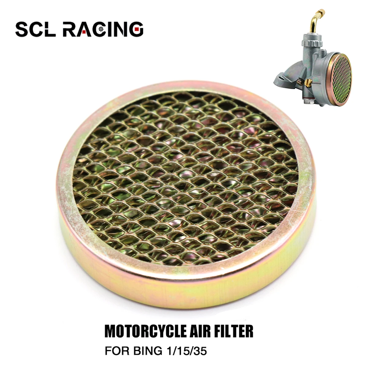 SCL Racing 52*10mm Motorcycle Air Filter For Carburetor Bing 1/15/35 Husqvarna Ilo  Puch MS VS DS VZ3 Carb BING SSE Air Filter