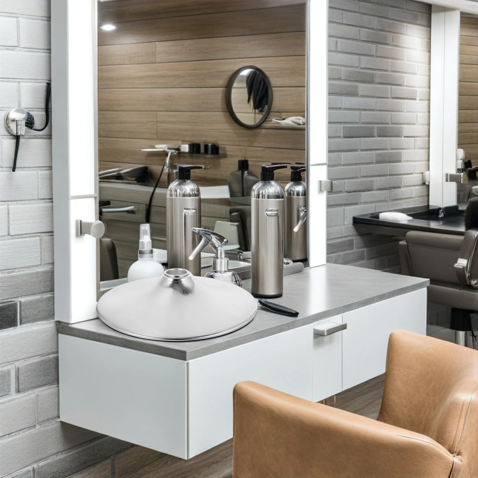 

Swivel Metal Beauty Chair Base Salon Replacement Hydraulic Heavy Duty Universal 15.13 Inch Diameter Hairdressing Chair Accessory