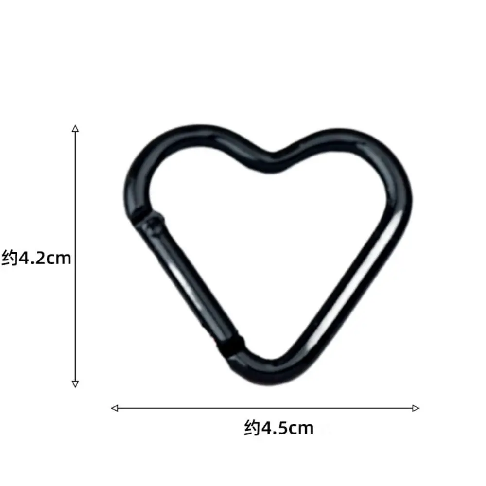 5 Stuks 4.5*4.2Cm Lente Hart-Ring Gespen Nieuwe Multicolors Hartvormige Karabijnhaak Vergulde Poort Portemonnees Handtassen