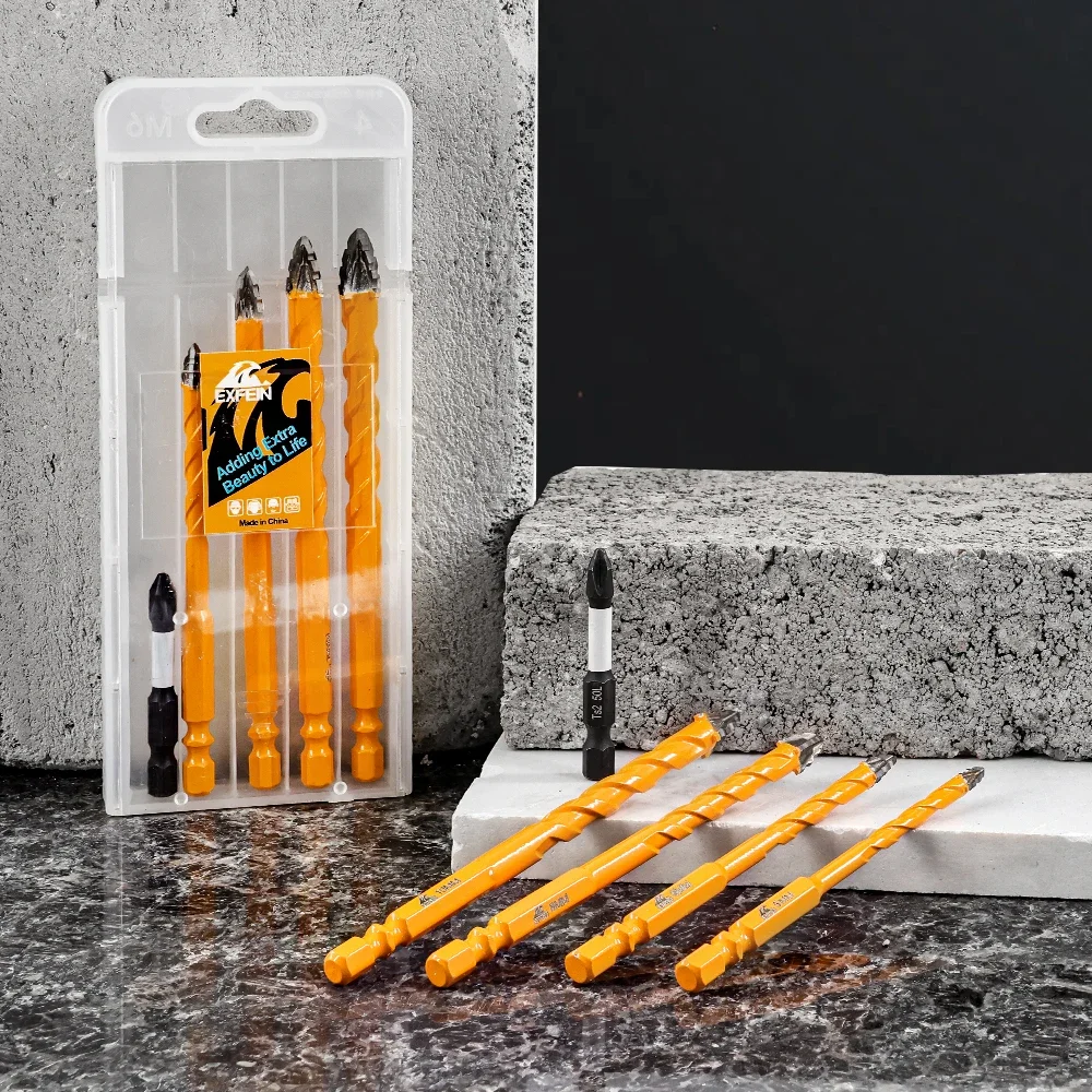 Quick Fit Shank Carbide Drill Core Bit for Wood Plastic PVC Pipe Foam Brick Tile - Hole Saw Drill Bit for Home Improvement