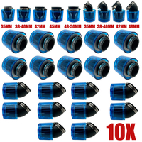 10X Motorcycle Straight/Inclined Head 35-50mm Water Proof Splash Proof Air Filter Cleaner For Pit Dirt Bike Scooter ATV Blue