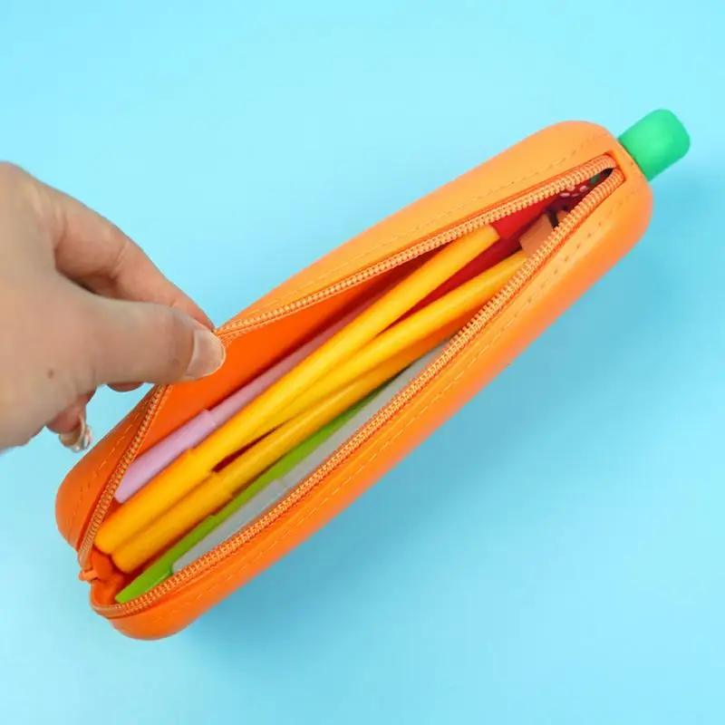 حافظة أقلام رصاص سيليكون محمولة ، علبة أقلام ، حقيبة مكياج ، حقيبة أقلام ، منظم متعدد الوظائف للبالغين ، الفتيات ، الأولاد ، اللوازم المدرسية