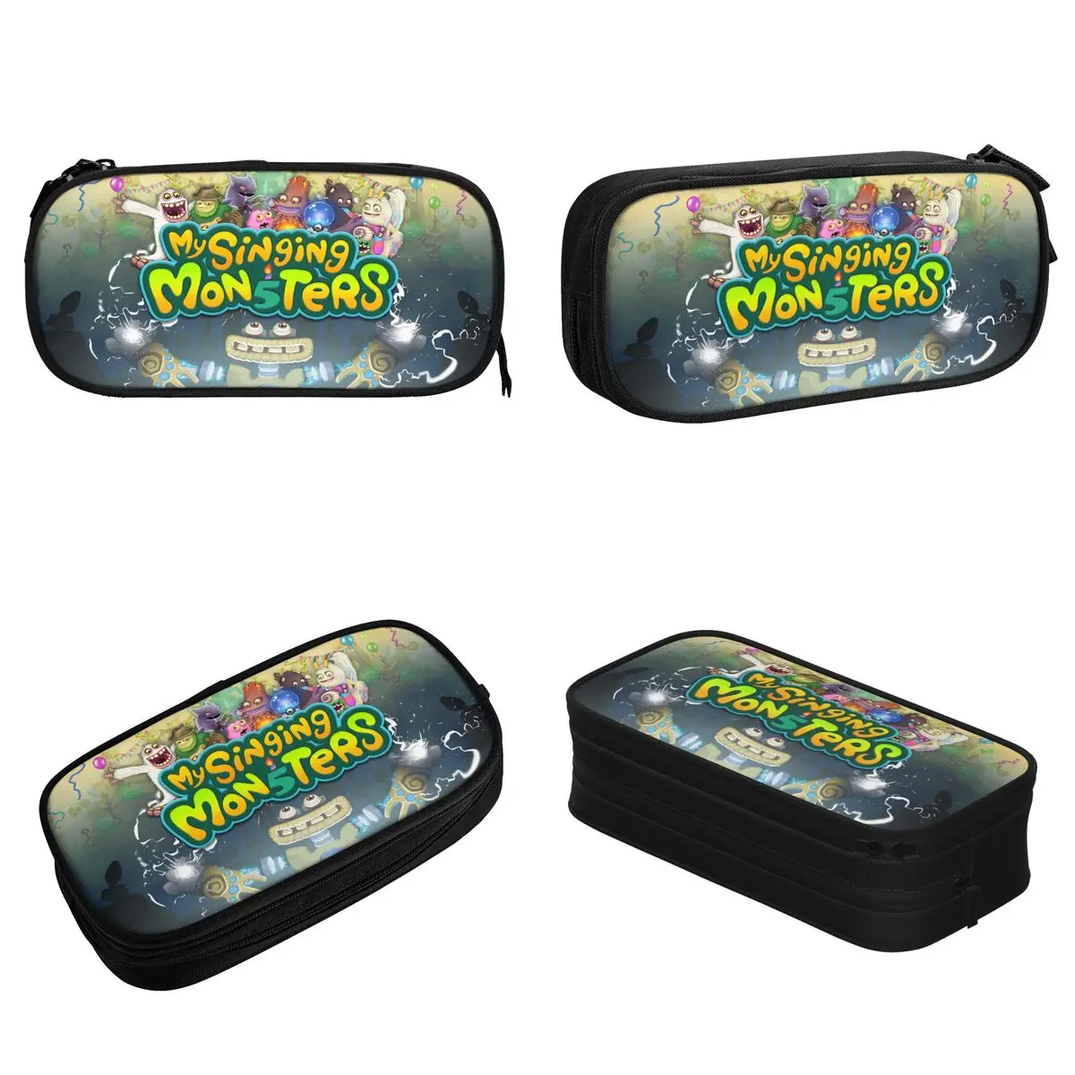 My Singing Monsters 5 Pencil Cases Cartoon Game Pencil Box Pen for Girls Boys Big Capacity Bags Student School Zipper Stationery