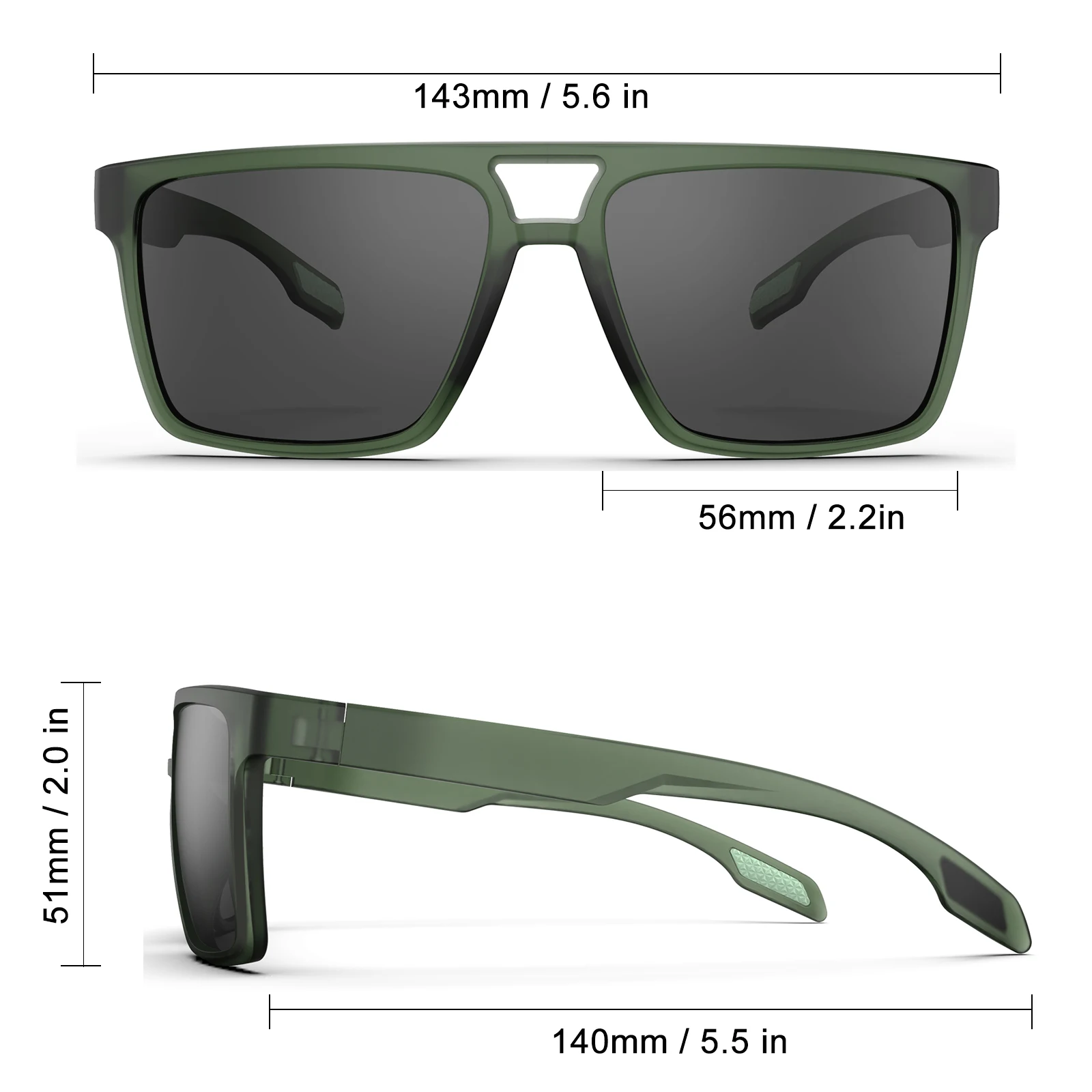 Suukaa HD Polarized Glasses for Men and Women Outdoor UV Protection Classic Fishing Cycling Driving Uv400 Sunglasses