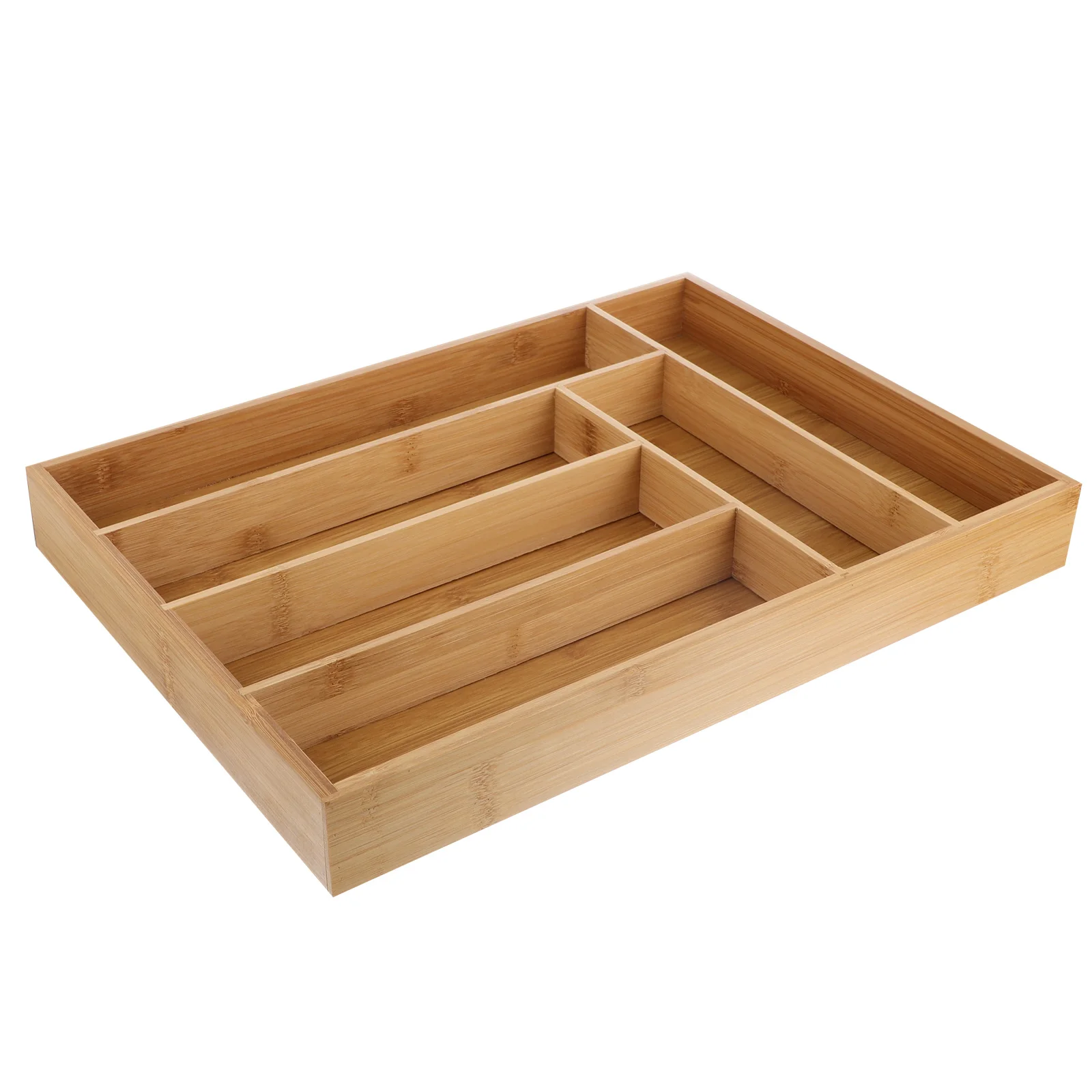 

Bamboo Storage Box Kitchen ganizer Cutlery Tray Tableware Holder Drawer Type Trays Simple Shape Environmental Friendly Safe