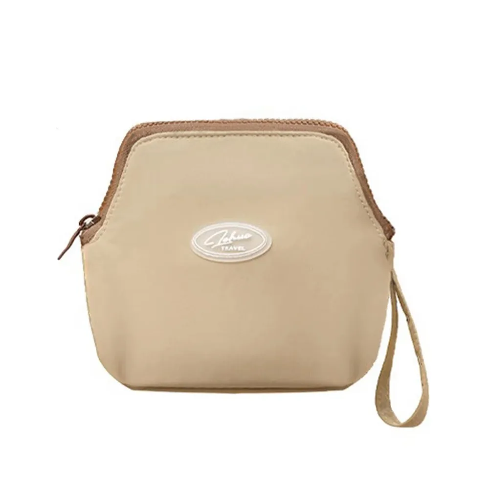 

Large Capacity Portable Cosmetic Bag Brush Holder Zipper Closure Women Wash Pack with Hanging Handle Large Opening