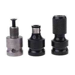 3 Pcs/Set Drill Chuck Adapter with Screw Practical 1/2