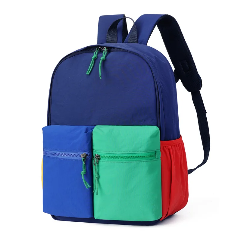 Collision color splicing Oxford cloth large capacity backpack female personality travel backpack light student schoolbag