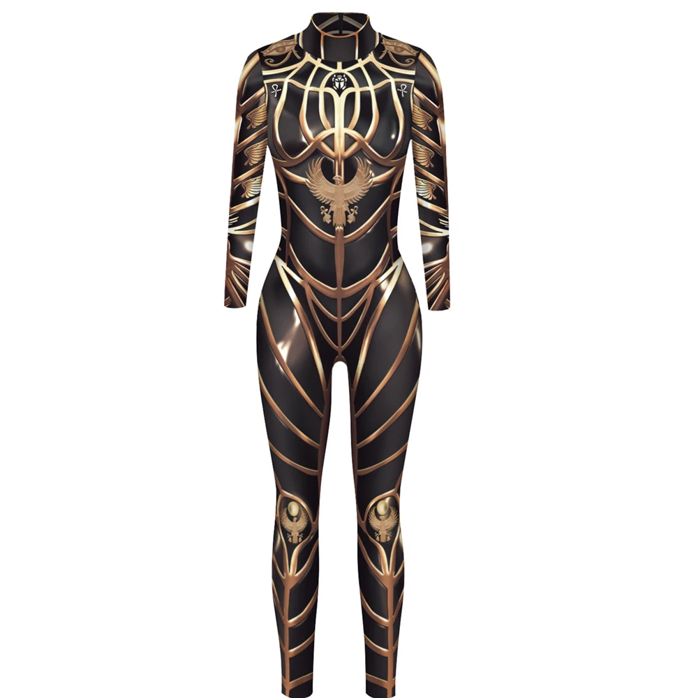 المستقبل روبوت الشرير القوطية بذلة للنساء ، مثير Catsuit ، كرنفال تأثيري ازياء ، Zentai هالوين ارتداءها