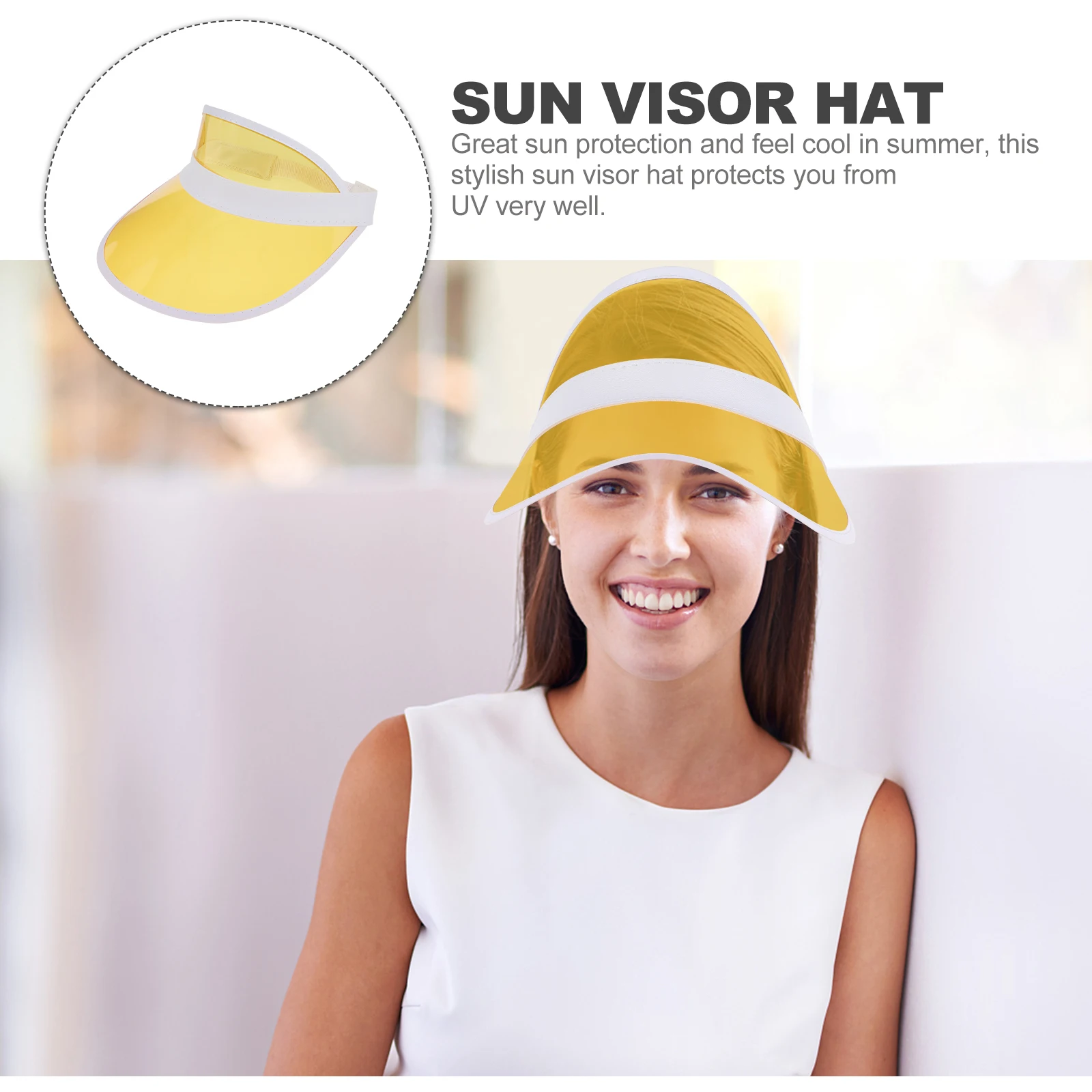 

Sun Visor Hats Women Men Summer Sunshield Wide Brim Beach Outdoor Golf Travel Long Clear Visors Stylish UV Protection Hat