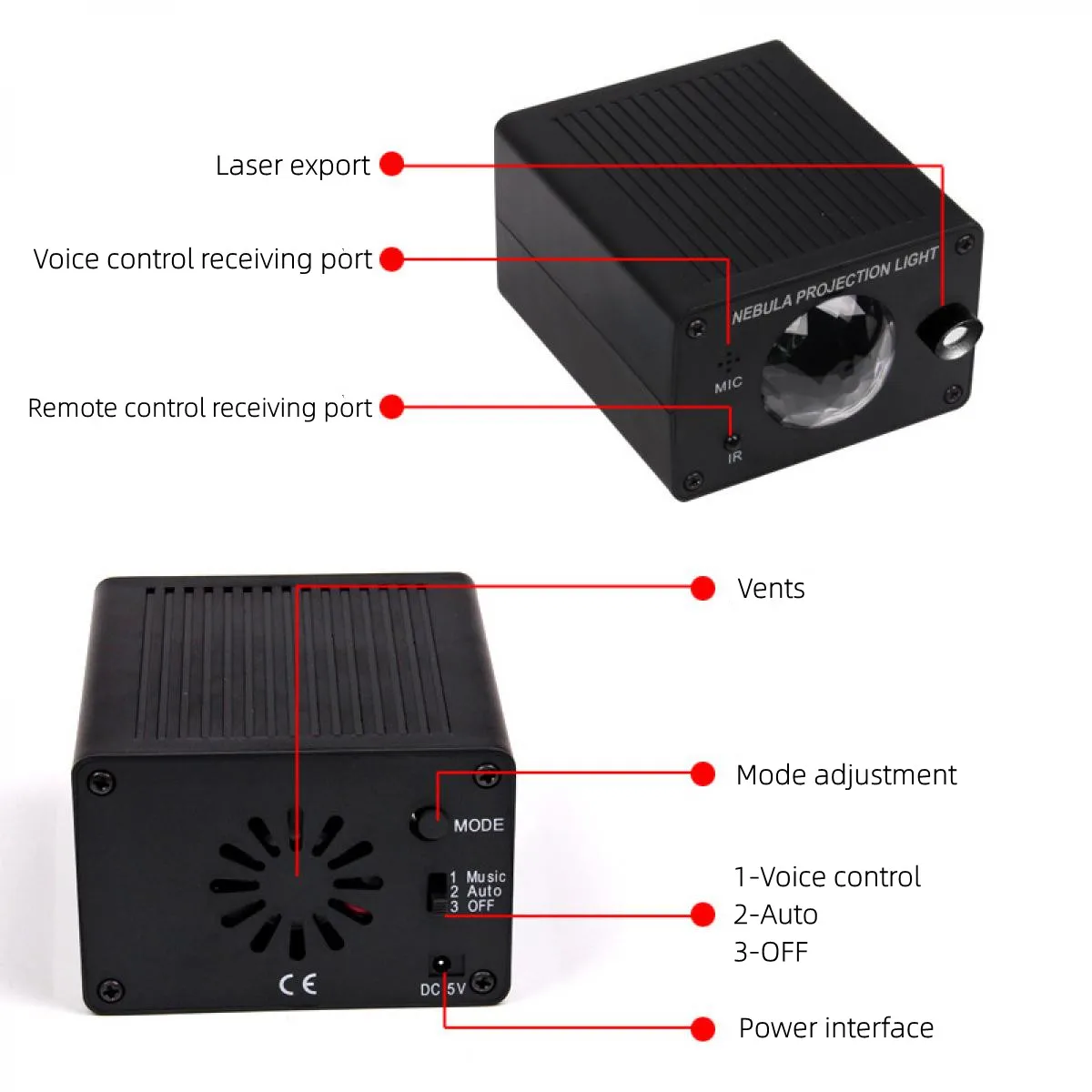 Céu estrelado luz de projeção Galáxia Projetor Lampadas de led Luzes noturnas do carro laser música padrão água luz led nebulosa palco luzes da