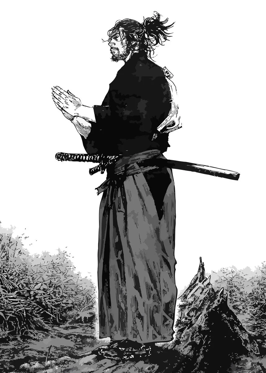 ヴィンテージ日本アニメマンガ宮本武蔵バガボンド武士道戦士アート