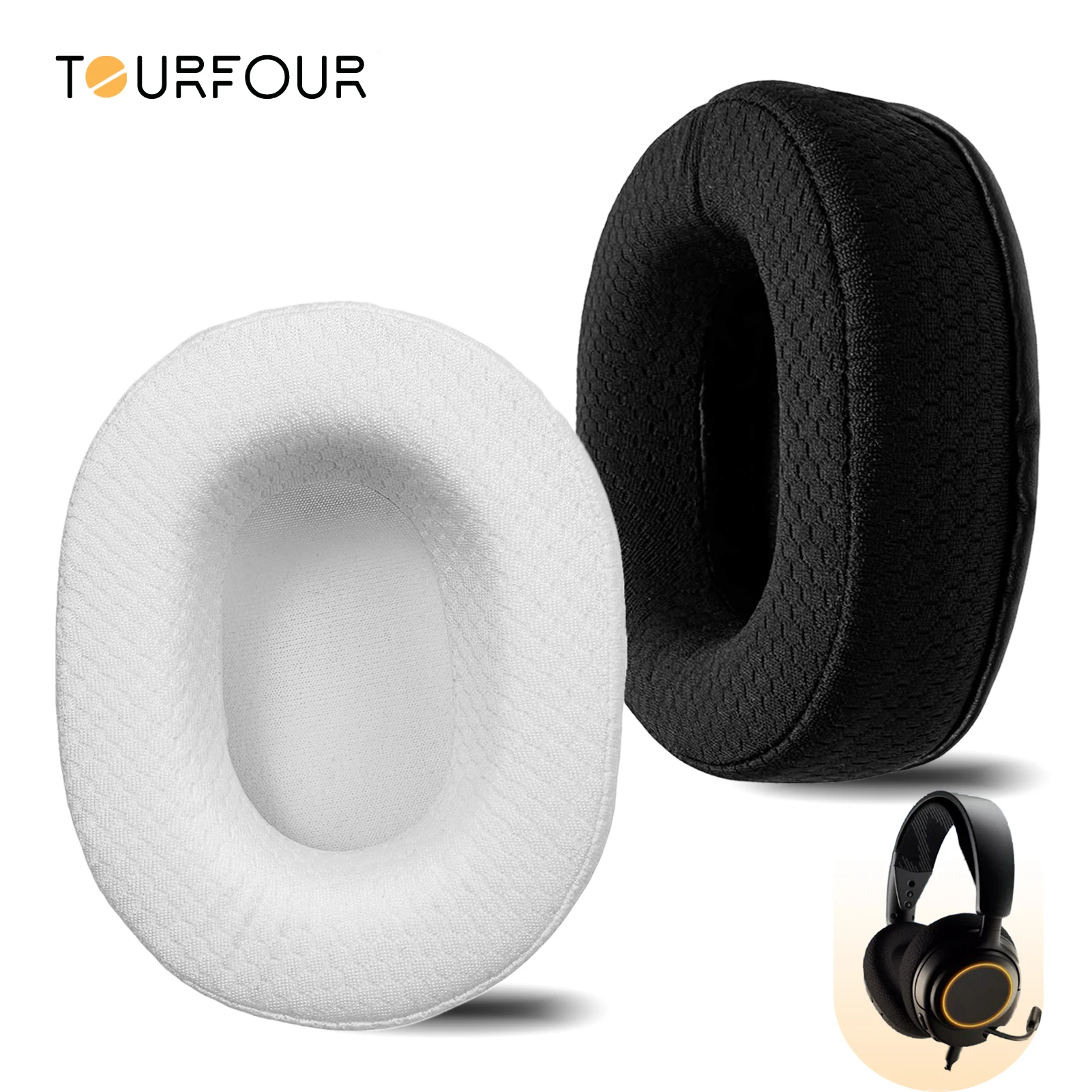 TOURFOUR Replacement Earpads for Steelseries Arctis Nova Pro Wire, Nova 7, Nova 3, Nova 1 Headphones Ear Cushion Headband