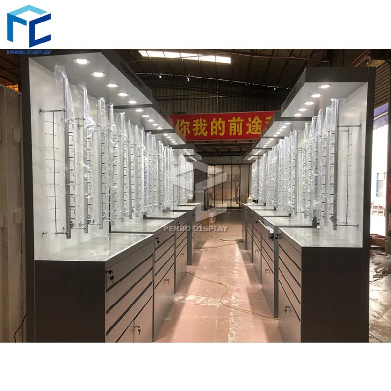 

2025customized.Factory Optical Display Cabinets Wall Mental Eyeglass Display Sunglass Display Rack Optical Store Fixture