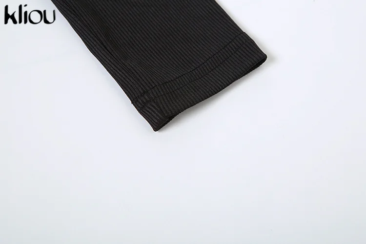 kliou Casual Basic Overalls Frauen Concise Herbst Volle Hülse O-ansatz Körper-gestaltung Insgesamt Solide Sportliche Täglichen Dame Klassische Tuch – Detail 6